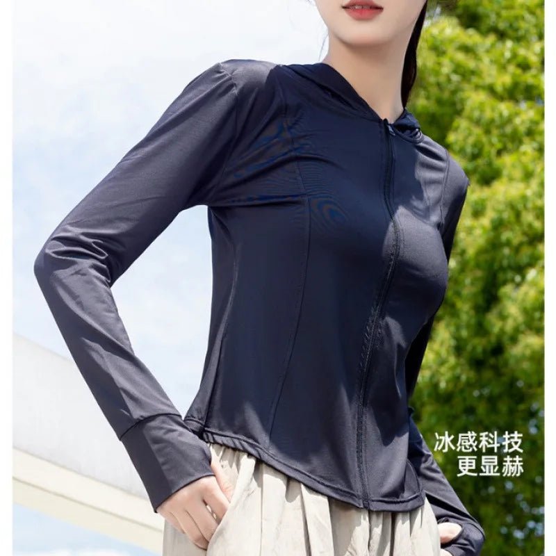 2025 UV Protection Summer Sports Slim - fit Sunscreen Clothing Women's Hooded Anti - ultraviolet Sunscreen Clothing - Zeprah