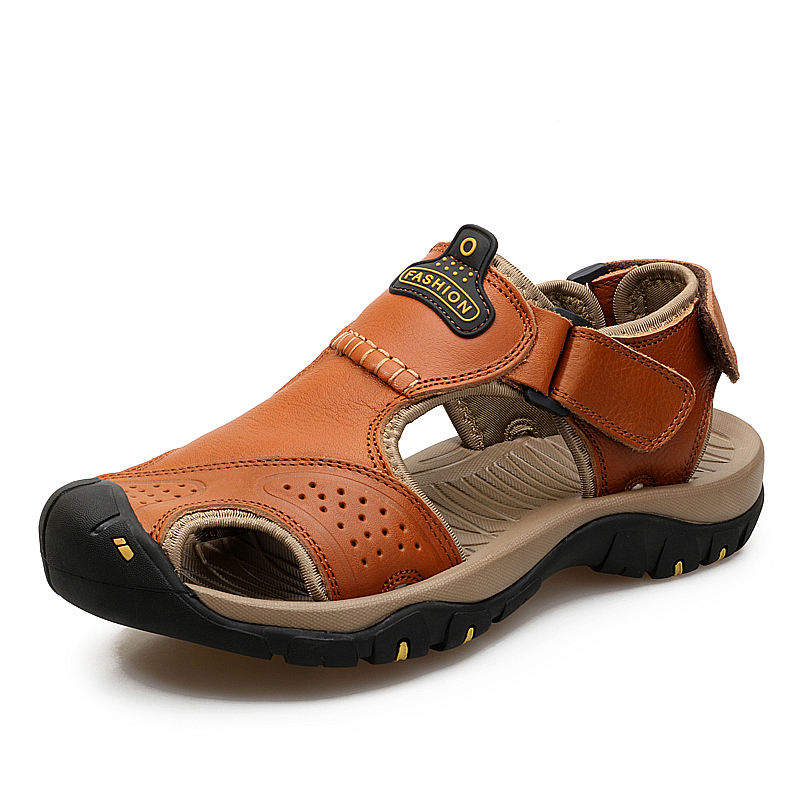 High Performance Good Quality Durable Summer Fashion Full Grain Genuine Leather Sandals for Men