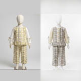 Vintage Plaid Peplum Play Set