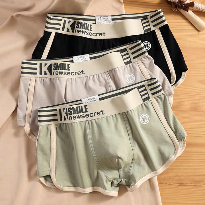 Men's Underwear Men's Cotton Boxers Summer Loose Breathable Teenager Boys men's boxers