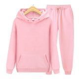 2025 New Solid Color Cross-border Pullover Sweater Sports Suit Sweater Suit Fleece Men's Hoodie