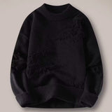 Hot Sale Men Retro Oversized Knit Pullover, Thick Fleece Lined Crew Neck Sweater Fall Winter 2026