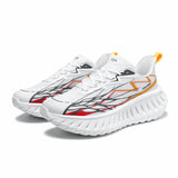 Breathable Mesh Upper TPU Overlays 3D Molded Carbon Height Increasing Sculpted Wave Outsole Flexible Women Men Running Shoes