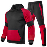 2025 Fashion Unisex Contrast Color Stitched Two-Piece Set, Stylish Sportswear for Outdoor Running