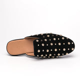 Rivet Upper Unique Design Comfortable Slippers Fashion Half Shoes for Men Mules Summer Slip on