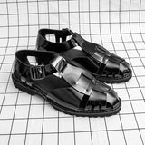 Men's Casual Summer Soft-Soled Beach Sandals Open Toe High-End Feel Breathable Flip-Flops for Driving Outdoor Activities