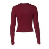 2026 Elegant Women's Lace Base Shirt Women's Autumn New Fashion Hot Girl Tight Slimming Long Sleeve T Shirt