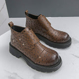 Round Toe Monk Strap Closure Durable Handsome Ankle Men Boots Classic Formal Gentlemen Hot Selling Dress Shoes Other Boots