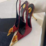 Elegant Black Chic Slingback Pumps with 7CM/9CM Heels for Women