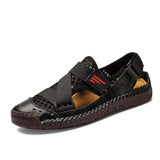 Summer Beach Fun Casual Comfortable Genuine Leather Sandals Men Sewing Soft Sole Fashion Men Casual Shoes