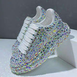 Diamond Chaussures De Sport Walking Casual Zapatillas Shoes Mujer Women's Pink Fashion Sneakers