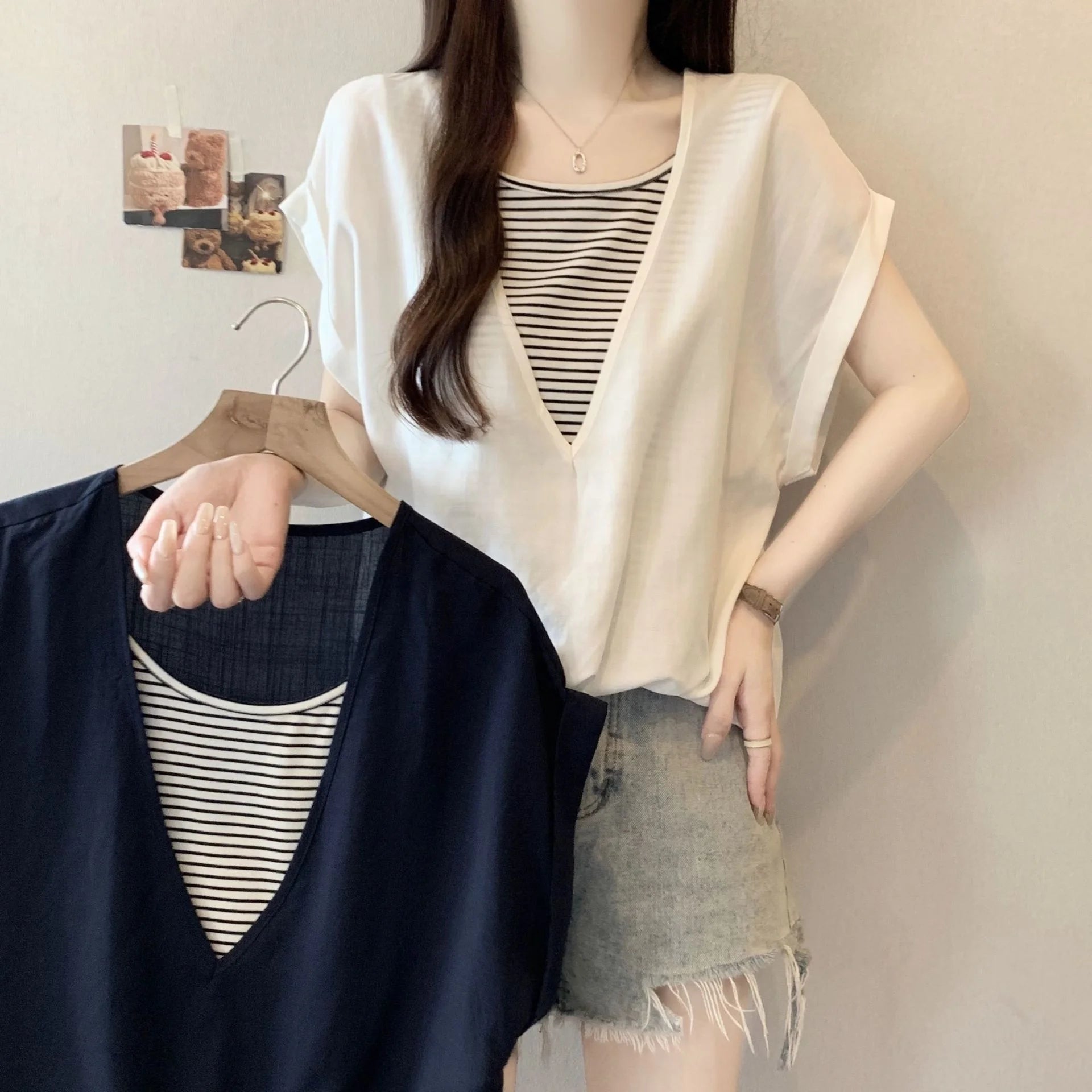 2XL 3XL 4XL plus size Short - sleeved T-shirt Women's Summer Loose women's t-shirts Slimming Going Out Tops - Zeprah