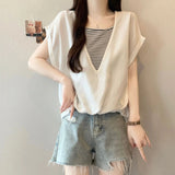 2XL 3XL 4XL plus size Short - sleeved T-shirt Women's Summer Loose women's t-shirts Slimming Going Out Tops - Zeprah