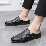 Summer Special Men Made Leather Dress Shoes Comfortable Backless Loafers Mules Men Casual Dress Shoes