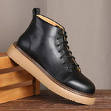 New Design Good Quality Cowhide Cook Original Genuine Leather Men Ankle Boots Comfortable Pointed Toe Dress Leather Shoes