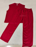Men's Casual 2 Piece Outfit, 2026 New Arrival Crew Neck Sleeveless Top & Drawstring Pants Set, Streetwear Tracksuit