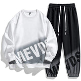 Sports Crewneck Men's Suit Spring and Autumn New Thin Long-sleeved Pullover Sweatshirt Fashionable Casual Running Two-piece Set