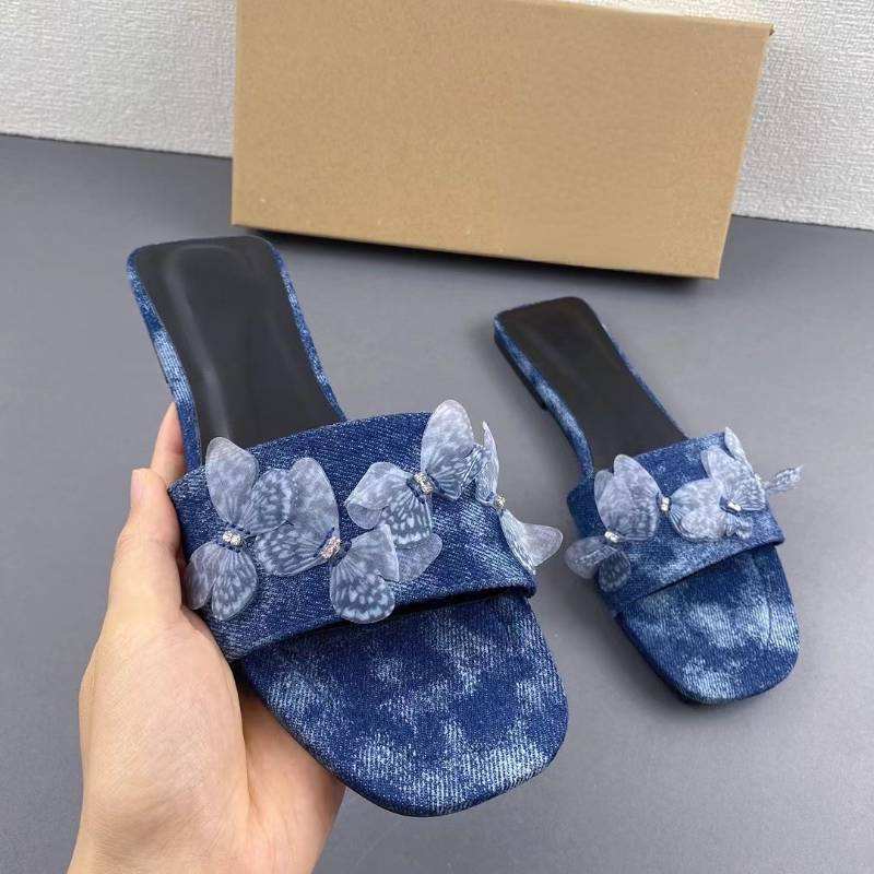 Women's Casual Babouche Open-Back Slide Sandals - Cute and Comfortable Flat Slippers for Ladies