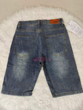 New Summer Men's Denim Shorts Old Washed Ripped Street Slim Casual Bottoms with Mid Waist Retro American Fashion Trend Shorts