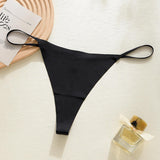 Seamless Sexy Thin Strap Ring Thong Low-Rise Comfort-Fit Nylon Women's Thong Eco-Friendly Quick Dry Fitness Panties for Adults