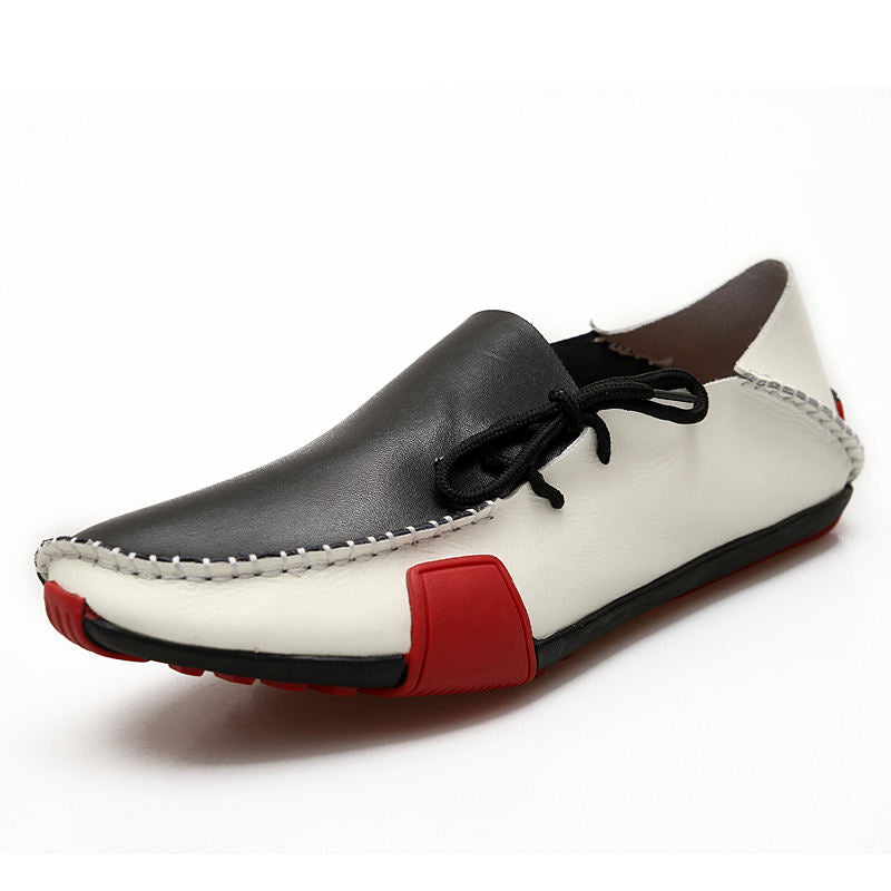 Classic Design Stitch Cowhide Leather Comfortable Lightweight Men Real Leather Moccasin Casual Dress Shoes
