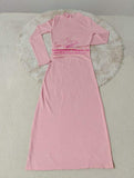 Mock Turtleneck Package Hip Skirt Slim-fit Wrap Dress Fashionable Dress