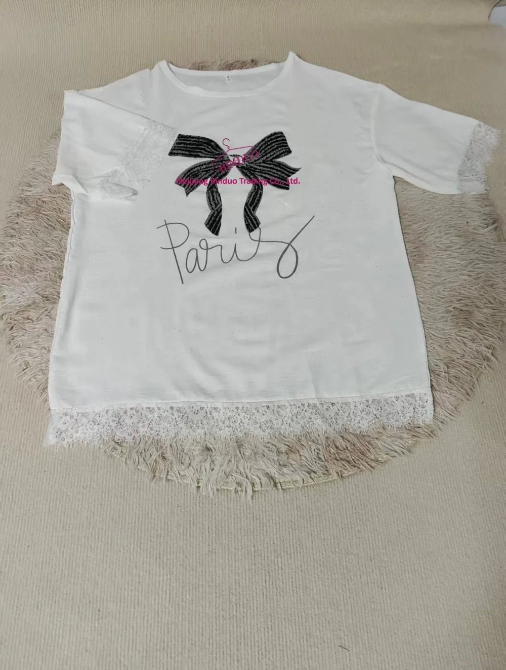 3XL 4XL 5XL Plus Size T-shirt Embroidered butterfly Short - sleeved T-shirt Summer New Loose Slimming Drop - shoulder T-shirt - Zeprah