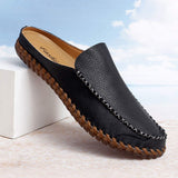 Summer Comfortable Durable Full Grain Leather Sandals Hot Selling Good Quality Original Cowhide Leather Slippers