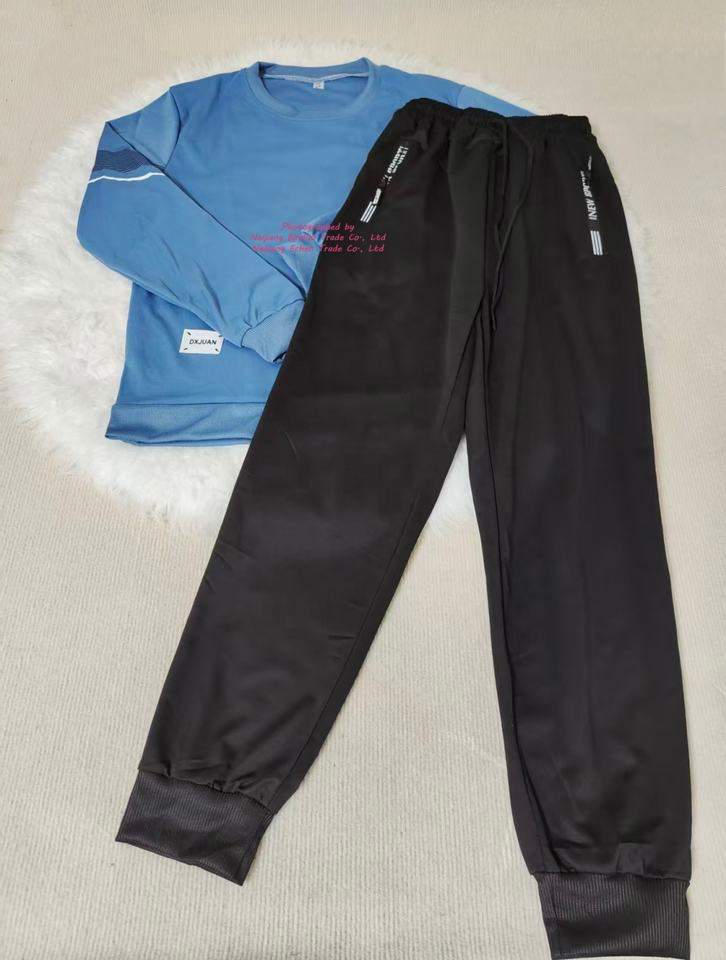 Men's New Round Neck Sweatshirt Sports Casual Suit Men's Loose All-match Sportswear Trendy Two-piece Set