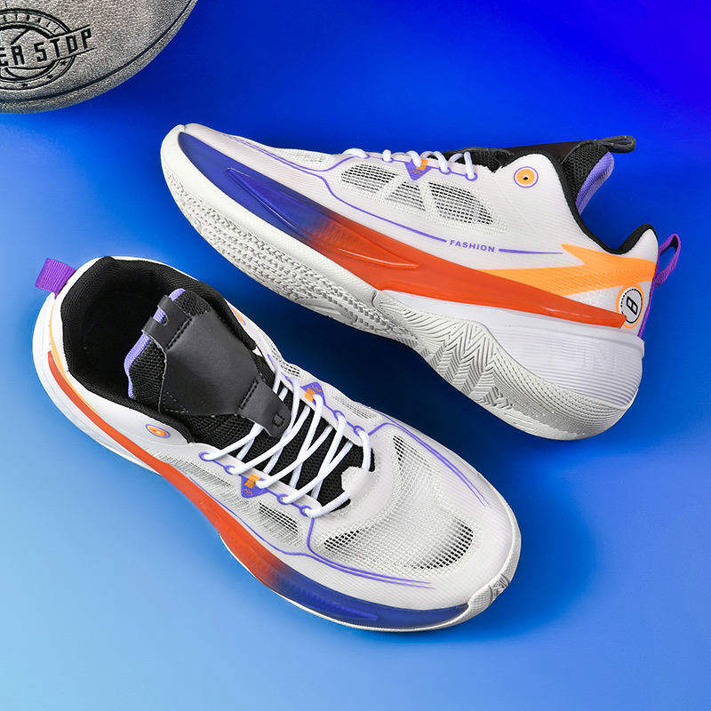 Professional Men Outdoor Sports Sneakers Dark Glowing Sole Blank Mesh Breathable Women Boys Basketball Shoes