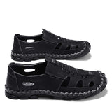 Genuine Leather Fashion Design Casual Slippers Beach Summer Sandals Shoes for Men