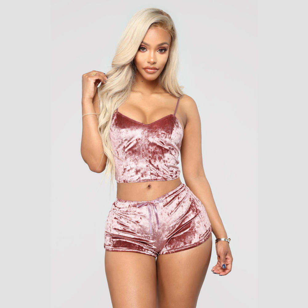 High Quality Oversized Sexy Summer Short 2 Piece Pajama Set for Women