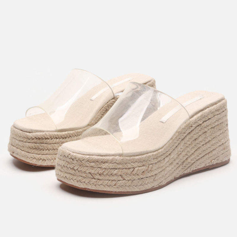 Stylish & Comfortable Clear Wedge Heel Espadrille Sandals for Women Style