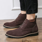 Original Cook Leather Dress Shoes High Cut Good Quality Fashion Durable Pure Cowhide Men Genuine Leather Ankle Boots