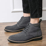 Original Cook Leather Dress Shoes High Cut Good Quality Fashion Durable Pure Cowhide Men Genuine Leather Ankle Boots