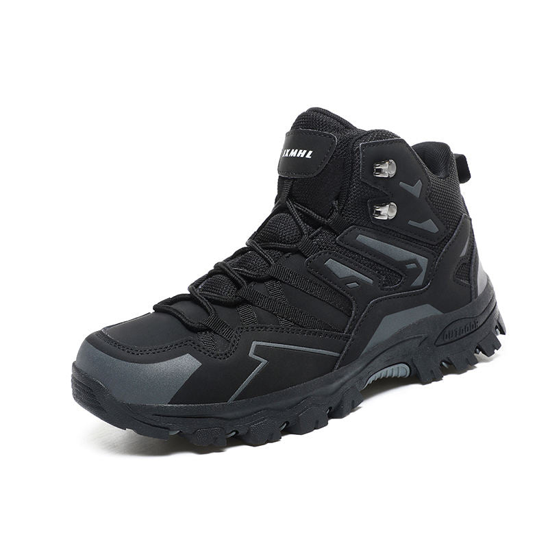Professional Men Leather Waterproof Sports Hiking Shoes Anti-slip Safety Toe High Top Outdoor Boots for Women
