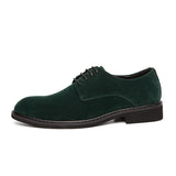 Low Cut Casual Classic Wedding Shoes Business Formal Lace-ups Durable Men Faux Suede Leather Shoes