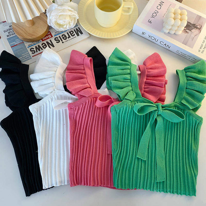 Women's Summer Sleeveless Candy Crop Top Women's Camisoles