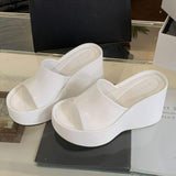 Ladies Height Boosting Platform Sandals with Thick Palm Outsole