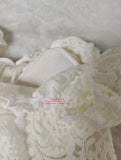 2026 French Retro Lace Crochet Bow Square Neck Short-sleeved Women's T-shirt Summer Slimming Trendy Top