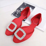Women's Elegant Slingback Pumps in Polka Dot Design, Fashionable Flat Shoes