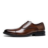 Sophisticated Brogue Lace-Ups: Heavy-Duty Leather Dress Shoes with Arch Support Quality Wedding Shoes