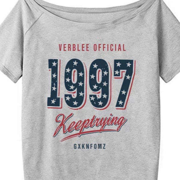 Women Off Shoulder Slant Neck Star Letter Print Crop T Shirt Vintage American Short Sleeve Casual Tee Top