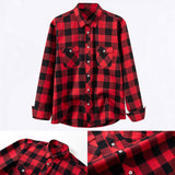 Cotton Shirt Men's Classic Plaid Shirt Popular Stylish Long Sleeve Lapel Collar Casual Outerwear Shirts for Men