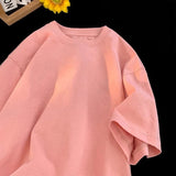 250g Heavyweight Combed Cotton 2025 New Women's and Men's T-Shirts - Korean Streetwear Style Solid White Short-Sleeve Tees