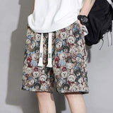 Summer Trendy Five-point Pants Men's Flower Pants Beach Pants Quick-drying Seaside Holiday Beach Pants Casual Short Pants