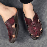 Genuine Leather Leisure Design Fashion Durable Summer Casual Sandals Shoes for Men