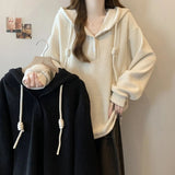 4xl Large Size Hooded Top Women's 2025 Autumn and Winter New Loose Slim Fashionable Long Sleeve Hoodie for Women - Zeprah