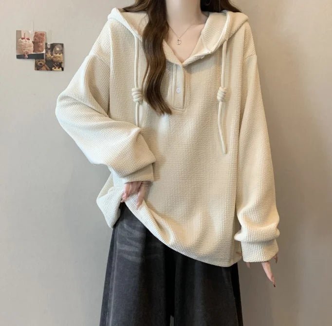 4xl Large Size Hooded Top Women's 2025 Autumn and Winter New Loose Slim Fashionable Long Sleeve Hoodie for Women - Zeprah