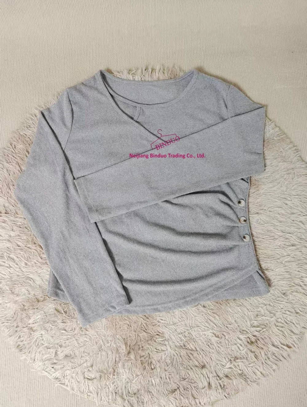 4xl Women's Trendy Long Sleeve T-Shirt Slim Fit Waist Spring Autumn Winter Anti - Pilling Fashionable Plain Dyed Knitted Top - Zeprah